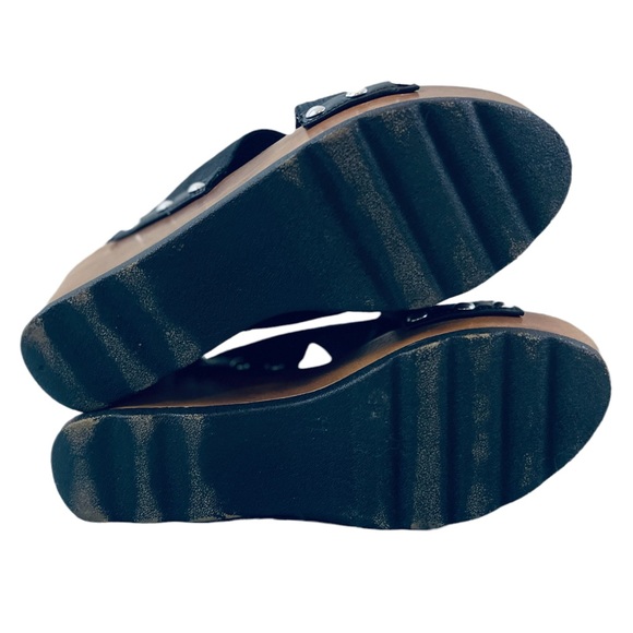 CALLISTO OF CALIFORNIA Black Platform Slip On Open Toe Shoes Women’s Size 7 - Picture 6 of 7